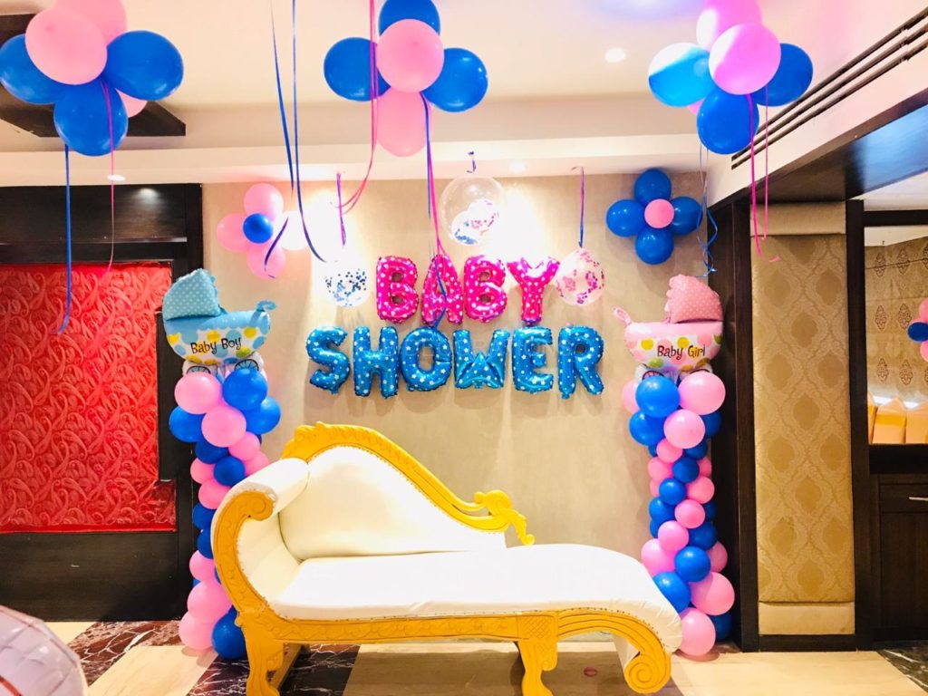 Pastel Balloon Arch Baby Shower Decoration Ahmedabad